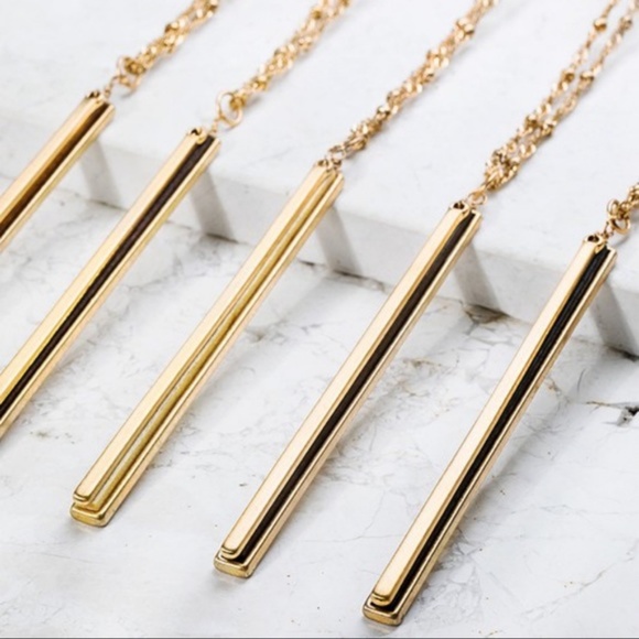 Gold Bar Necklace - Picture 2 of 4